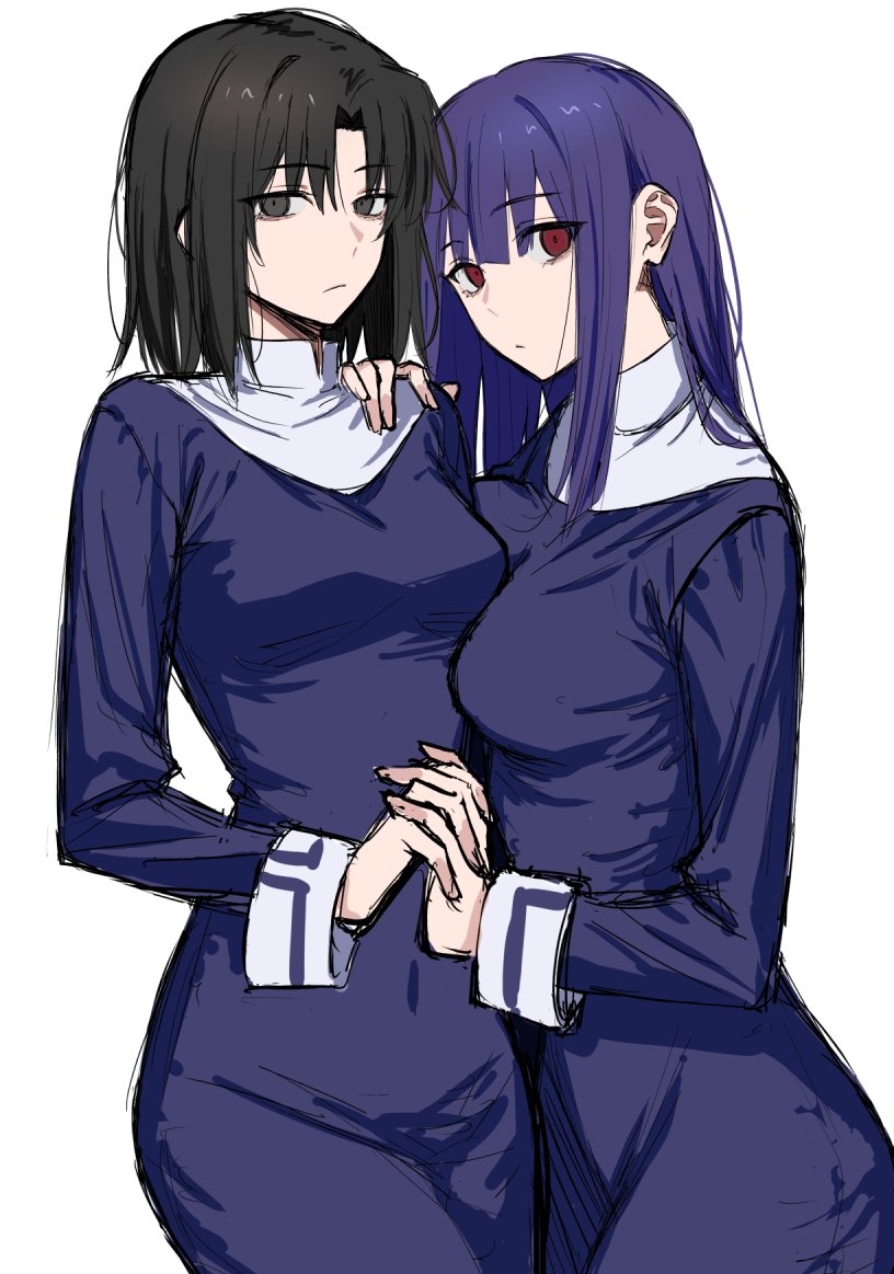 ryougi shiki and asagami fujino (kara no kyoukai) drawn by egomeshi