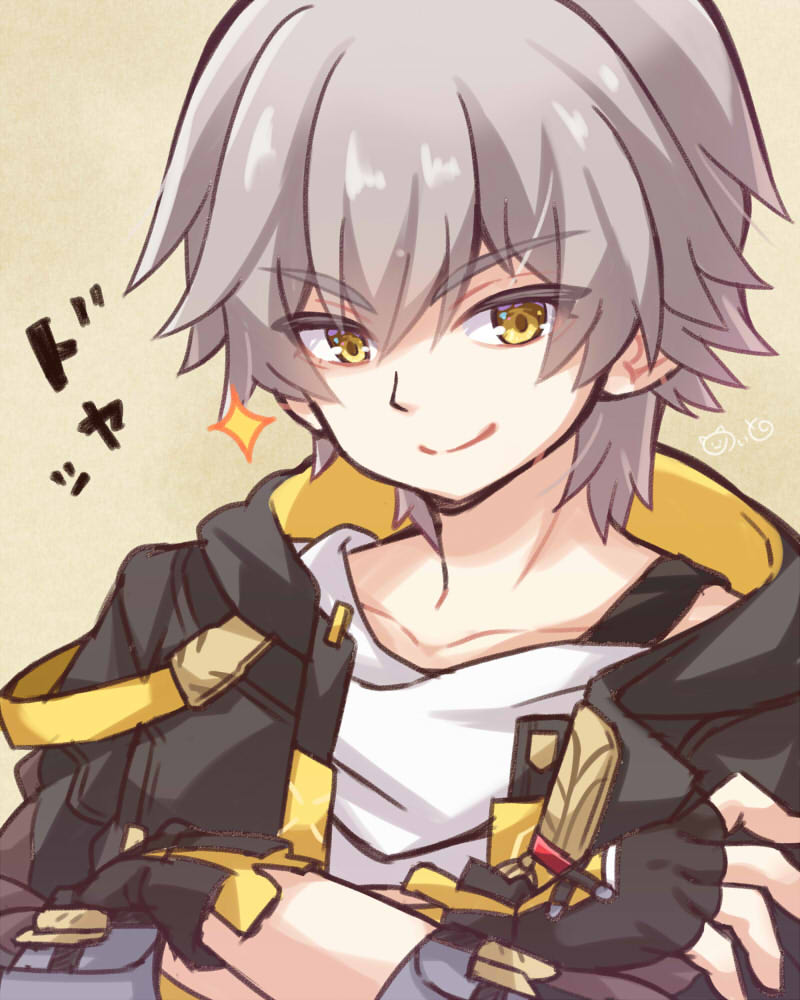 trailblazer and caelus (honkai and 1 more) drawn by momoniku_(taretare-13)