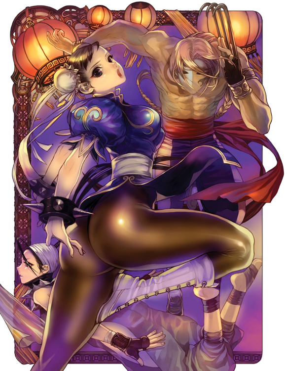 chun-li, ibuki, and vega (street fighter and 1 more) drawn by maggi