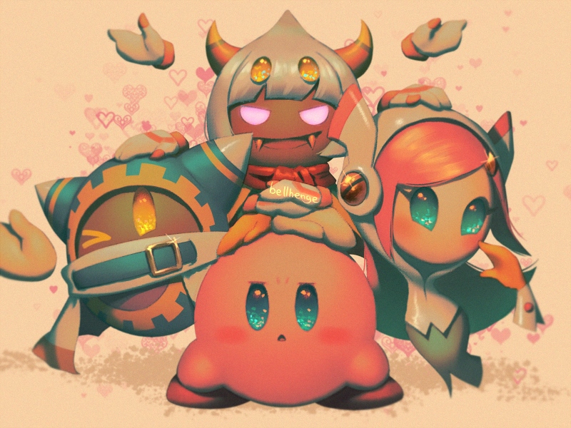 kirby, magolor, taranza, and susie (kirby and 1 more) drawn by bellhenge
