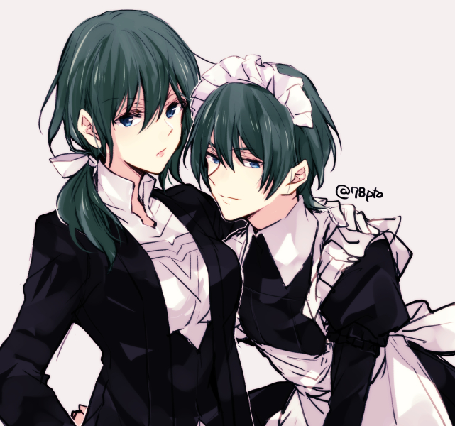 female byleth and male byleth (fire emblem and 1 more) drawn by naho_(pi988y)