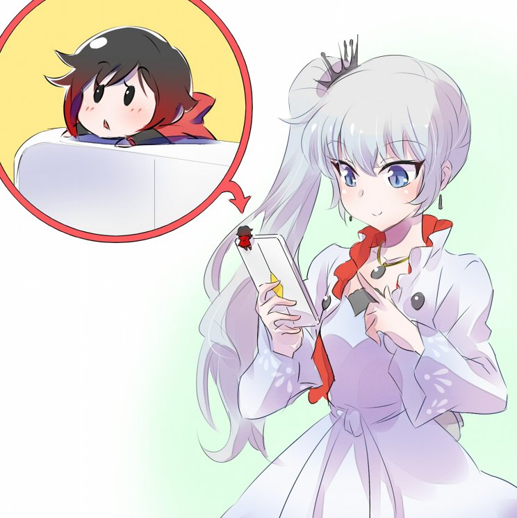 ruby rose and weiss schnee (rwby) drawn by iesupa