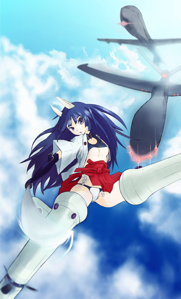 anabuki tomoko and neuroi (world witches series and 1 more) drawn by fuzuki_fuuro