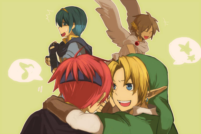 link, pit, marth, and roy (fire emblem and 5 more)