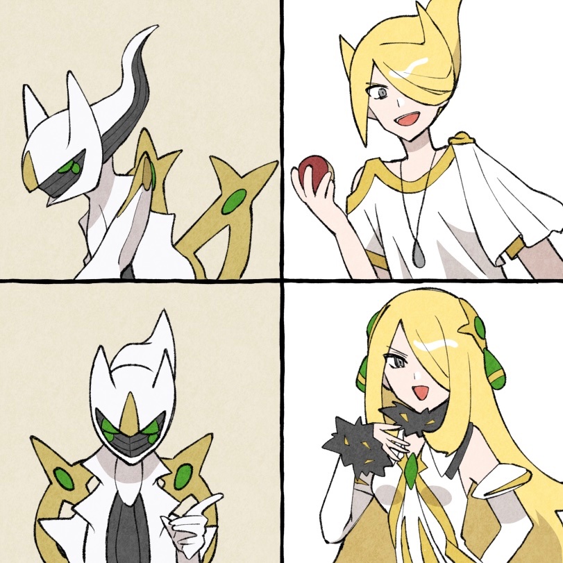 volo, arceus, and cynthia (pokemon and 2 more) drawn by machi_(chrismt)