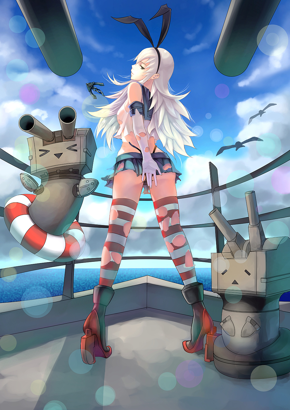 Shimakaze And Rensouhou Chan Kantai Collection Drawn By Feihong