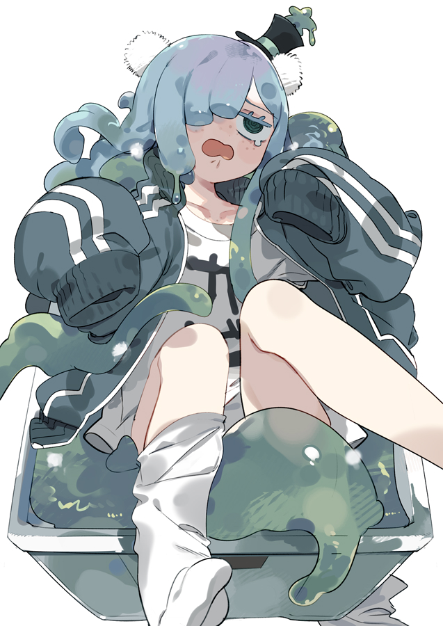 puniru and less kawaii than all the garbage in the world puniru (puniru wa kawaii slime) drawn by karei