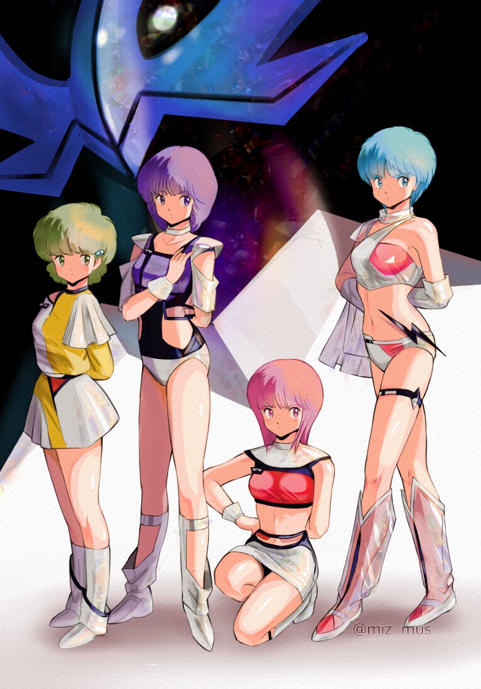 yume aoi, morimoto momoko, ogawa miku, wingman, and fuzawa kumiko (wingman) drawn by miz_mus