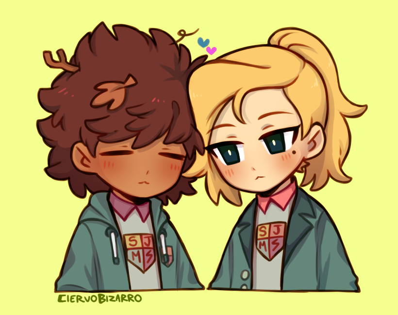 sasha waybright and anne boonchuy (amphibia) drawn by ciervobizarro