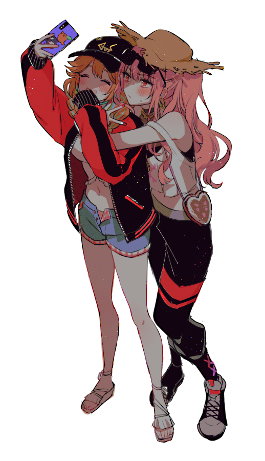 mori calliope and takanashi kiara (hololive and 1 more) drawn by mamaloni
