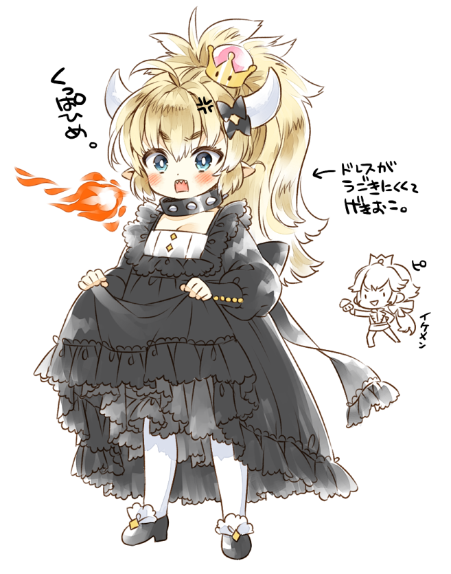 bowsette (mario and 1 more) drawn by sumachii