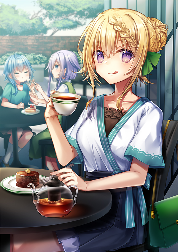 yayoi, perth, and minazuki (kantai collection) drawn by kusada_souta