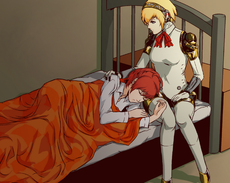 aigis and shiomi kotone (persona and 2 more) drawn by flauschtraut