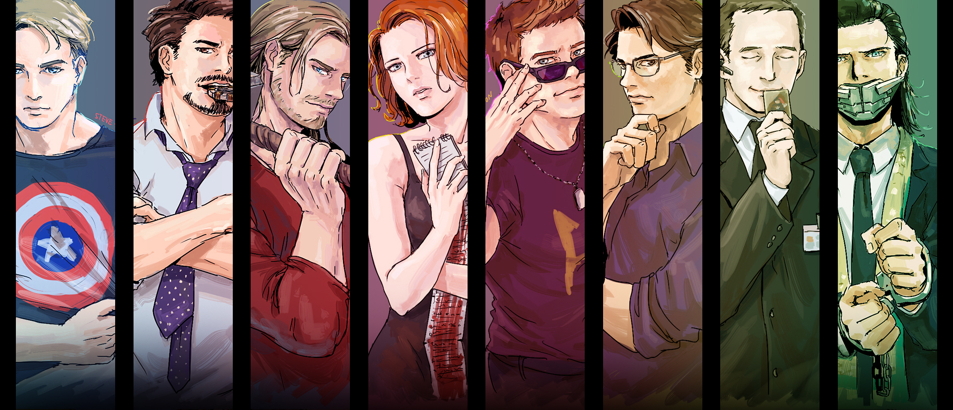 captain america, iron man, steve rogers, thor, tony stark, and 7 more  (marvel and 2 more) drawn by reducto | Danbooru