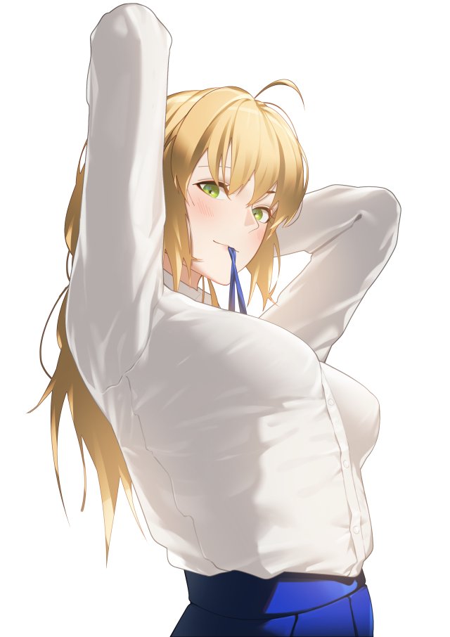 artoria pendragon and saber (fate and 1 more) drawn by tamamoice
