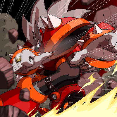 punk (mega man and 1 more) drawn by napo