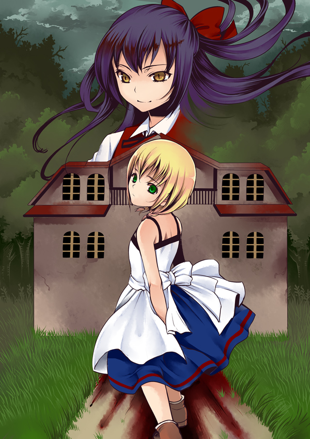 viola and ellen (majo no ie) drawn by like_nebel