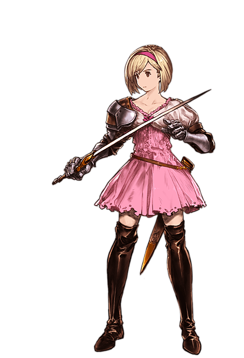 djeeta and fighter (granblue fantasy) drawn by minaba_hideo