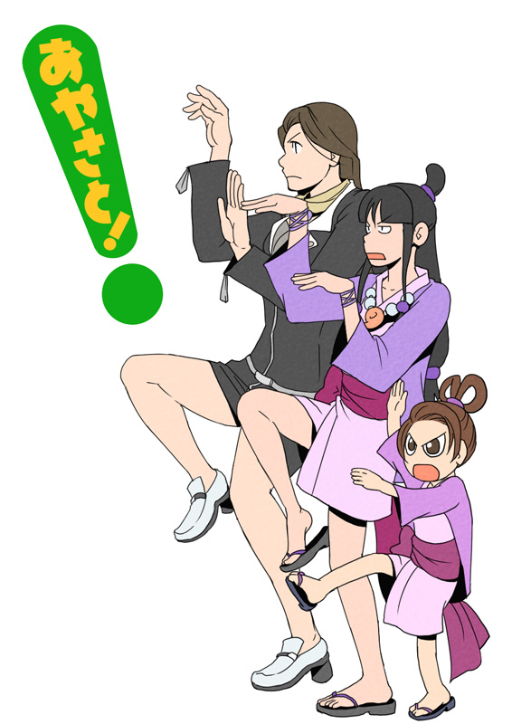 maya fey, mia fey, and pearl fey (ace attorney and 1 more) drawn by suv_(suv032)