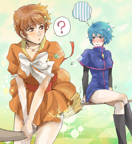 haro, amuro ray, and kamille bidan (gundam and 1 more)