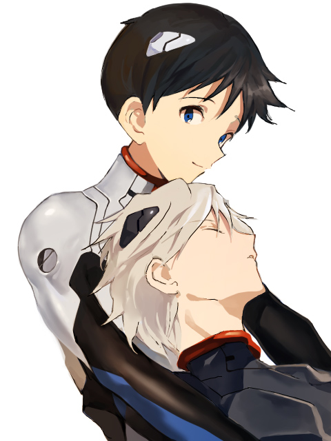 ikari shinji and nagisa kaworu (neon genesis evangelion) drawn by potatozoo