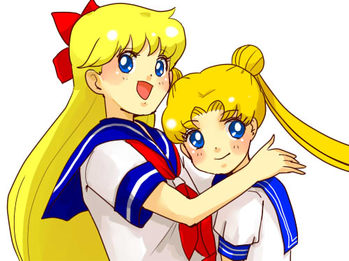 tsukino usagi and aino minako (bishoujo senshi sailor moon) drawn by azuma_yukihiko
