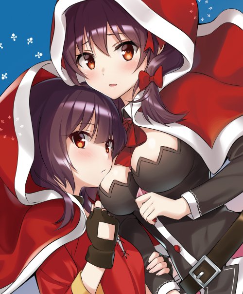 megumin and yunyun (kono subarashii sekai ni shukufuku wo!) drawn by taromarun
