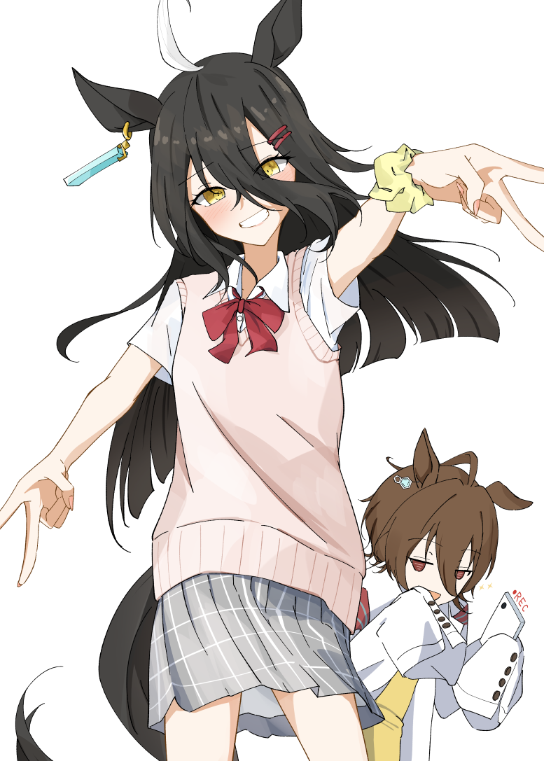 agnes tachyon and manhattan cafe (umamusume) drawn by ka_ga_chi
