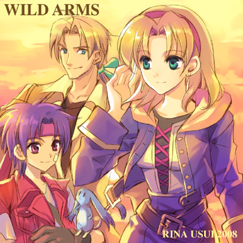 cecilia lynne adelhyde, rody roughnight, jack van burace, and hanpan (wild arms and 1 more) drawn by usui_rina