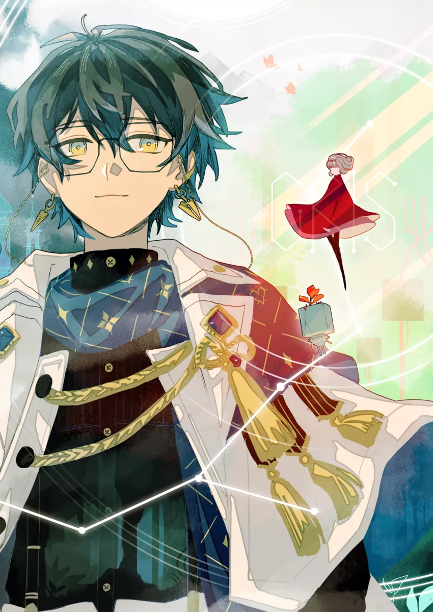 ike eveland and gris (nijisanji and 2 more) drawn by yama_ym0000