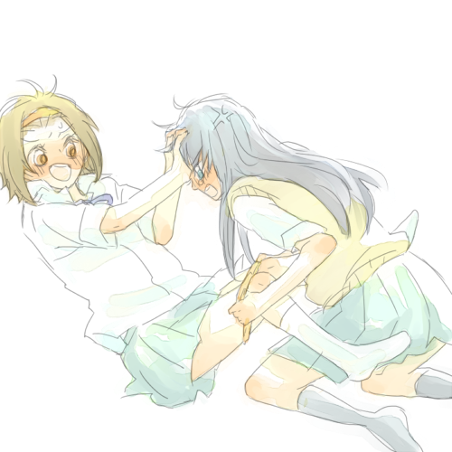 akiyama mio and tainaka ritsu (k-on!) drawn by minarei