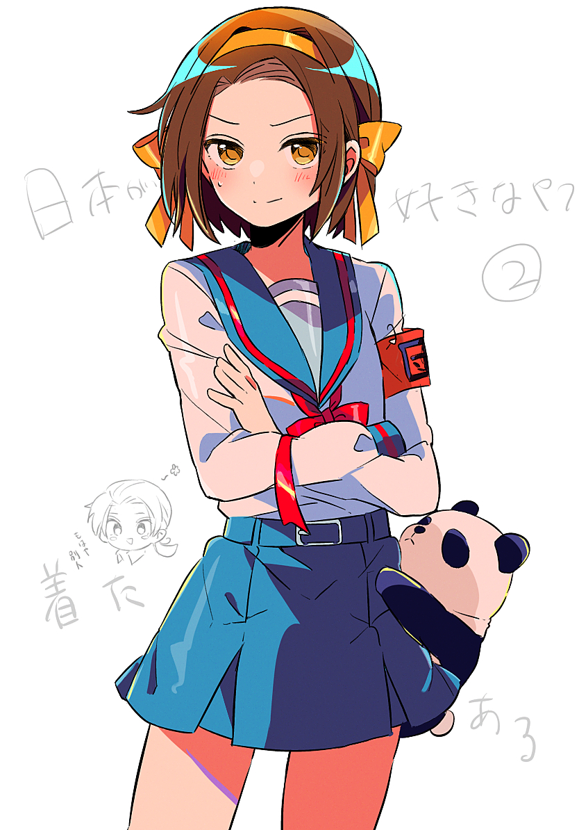 suzumiya haruhi and china (suzumiya haruhi no yuuutsu and 1 more) drawn by sanamaru_(sana79261827)