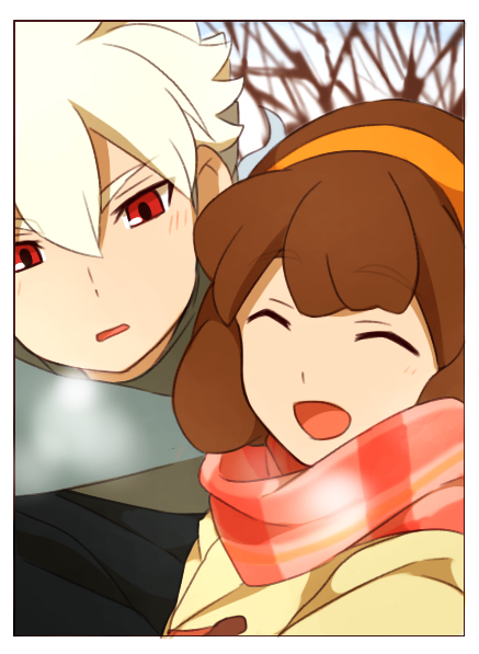 hakuryuu and nanobana kinako (inazuma eleven and 2 more) drawn by sekina
