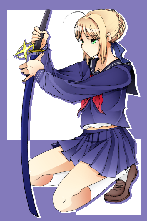 artoria pendragon and master artoria (fate and 1 more) drawn by maki65