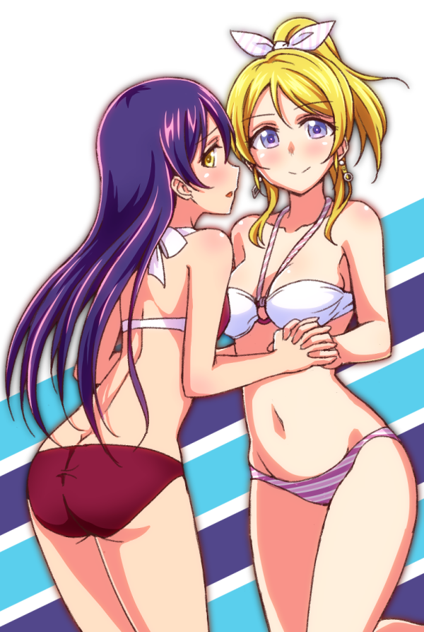 sonoda umi and ayase eli (love live! and 1 more) drawn by kyuusenbinore_(gavion)