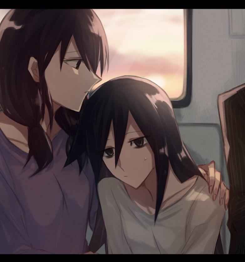 kuroki tomoko and tamura yuri (watashi ga motenai no wa dou kangaetemo omaera ga warui!) drawn by aoki_shizumi