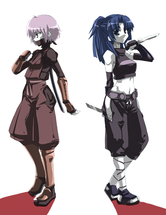 nagato yuki and asakura ryoko (suzumiya haruhi no yuuutsu and 1 more) drawn by tokyo_(great_akuta)