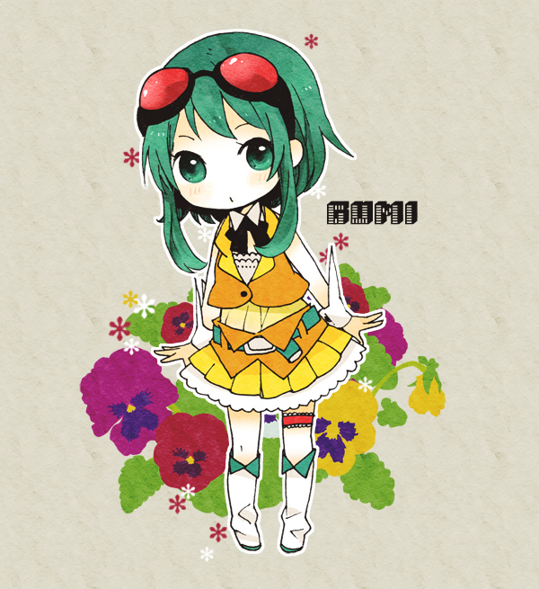 gumi (vocaloid and 1 more) drawn by katagiri_(mighty_swing)
