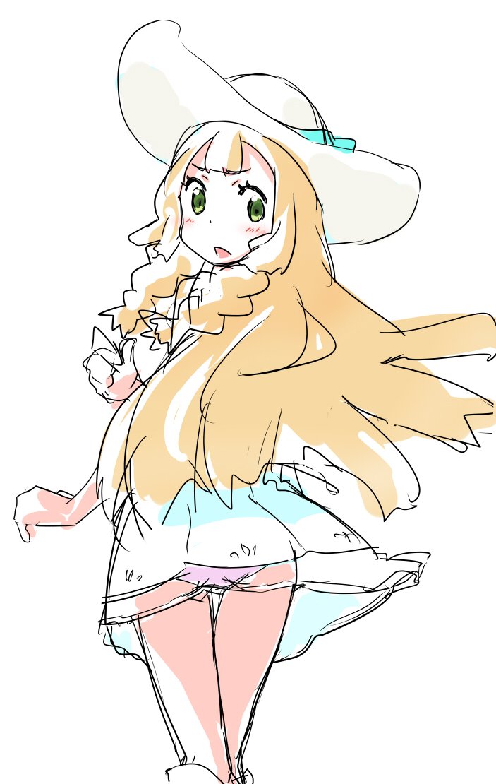 lillie (pokemon and 1 more) drawn by hottan!