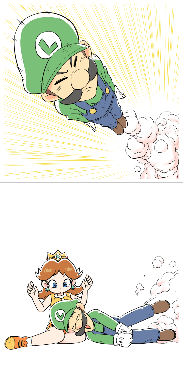 luigi and princess daisy (mario and 1 more) drawn by junnosu