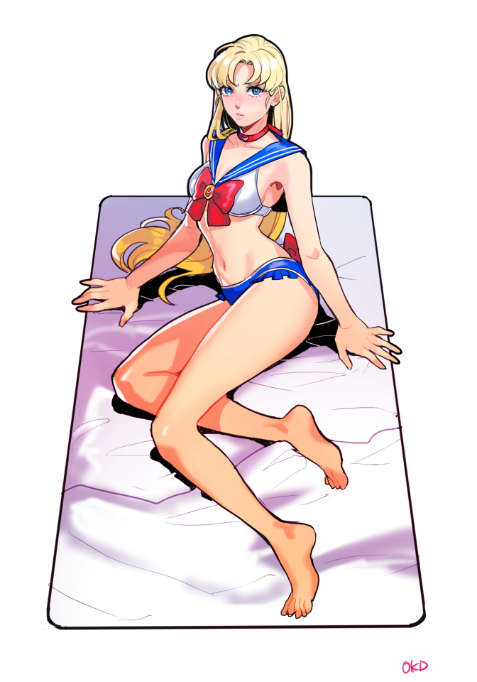 tsukino usagi and sailor moon (bishoujo senshi sailor moon) drawn by okada_(hoooojicha)