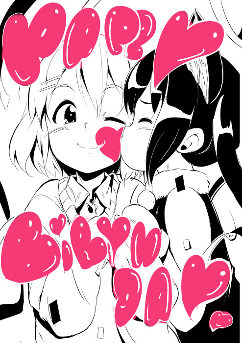 nakano azusa and hirasawa yui (k-on!) drawn by hamao