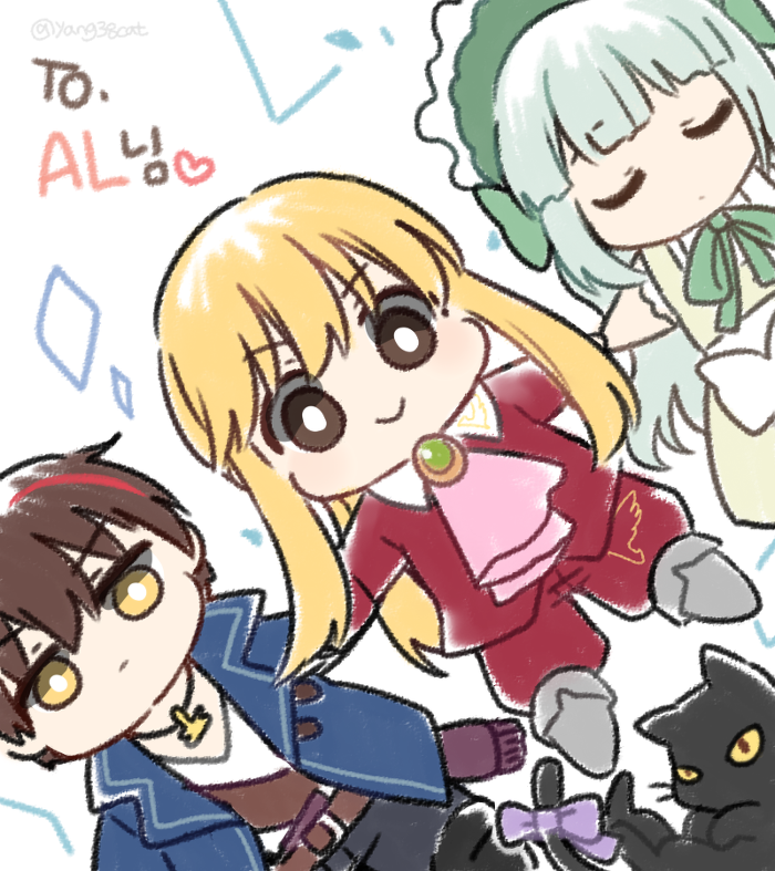 frederica bernkastel, ushiromiya lion, willard h. wright, and clair vaux bernardus (umineko no naku koro ni) drawn by yang38