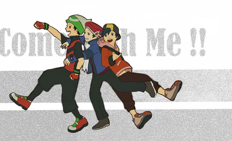 ethan, brendan, and lucas (pokemon and 3 more) drawn by 318pecco