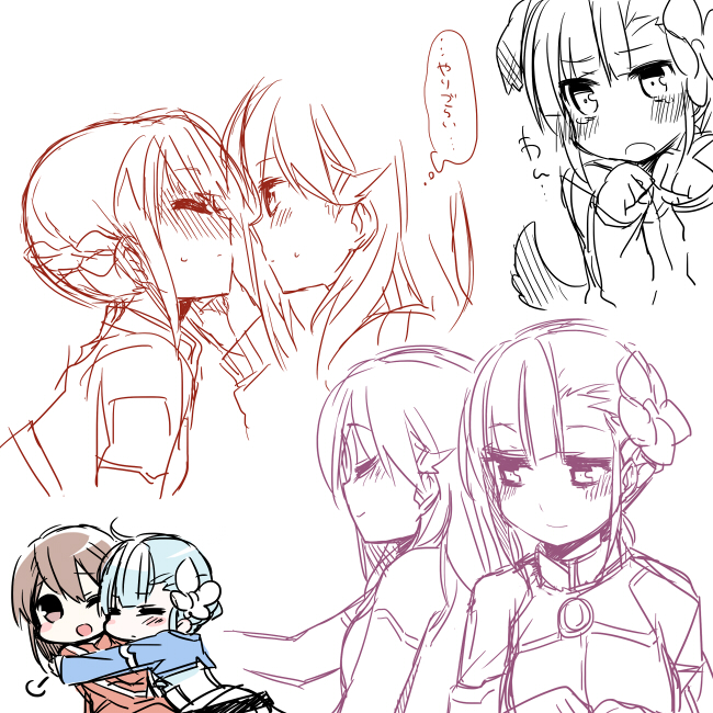 fin e ld si laffinty and kyouno madoka (rinne no lagrange) drawn by mizuki_(koko_lost)