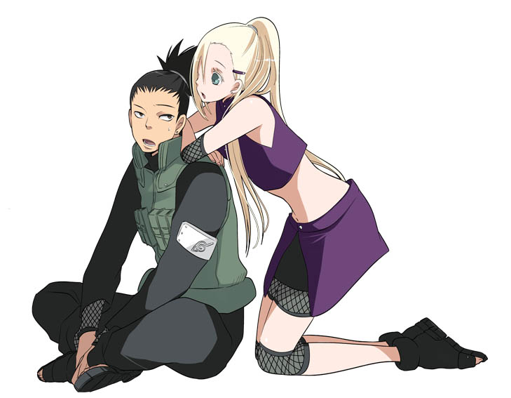 yamanaka ino and nara shikamaru (naruto) drawn by yoshizuna