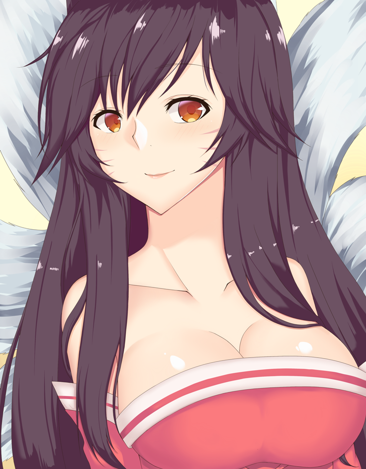 ahri (league of legends) drawn by krenst