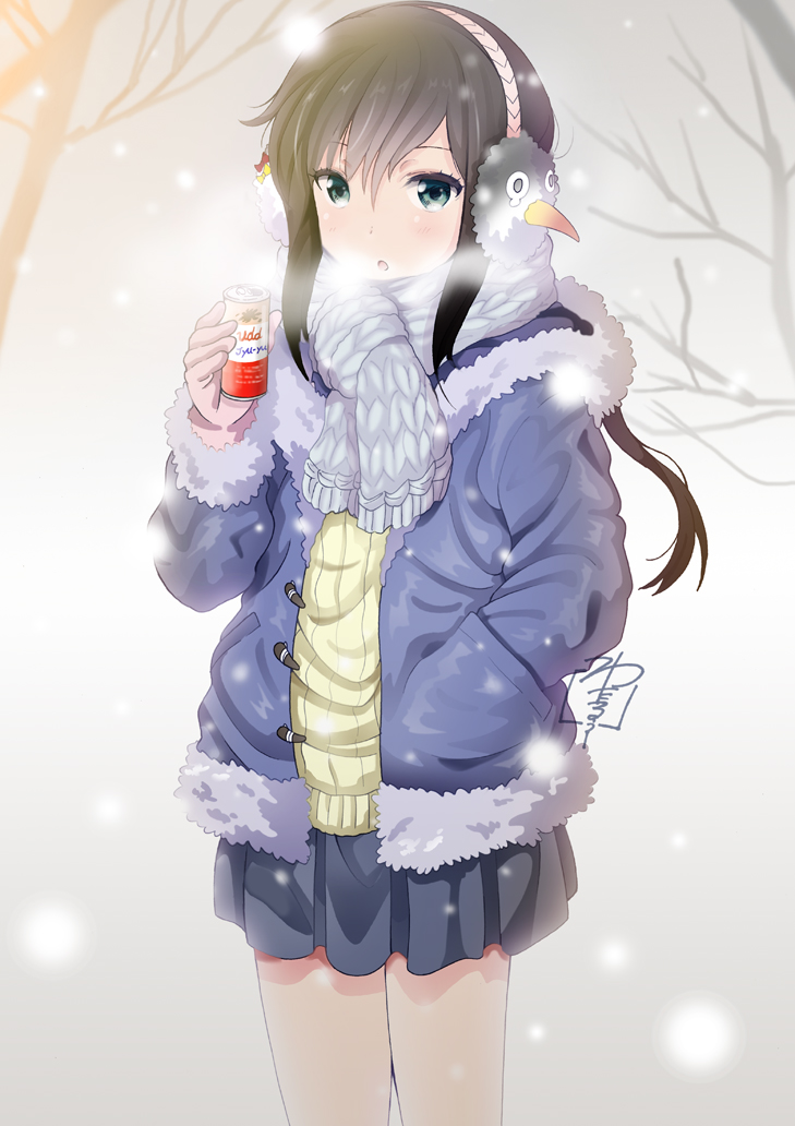 fubuki and failure penguin (kantai collection) drawn by yamasaki_wataru