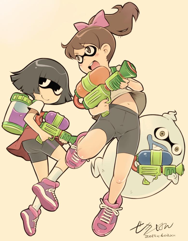 whisper, kodama fumika, and hanako-san (splatoon and 2 more) drawn by sekihan