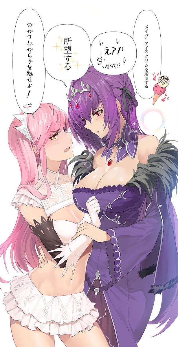 scathach, scathach skadi, and medb (fate and 1 more) drawn by damda